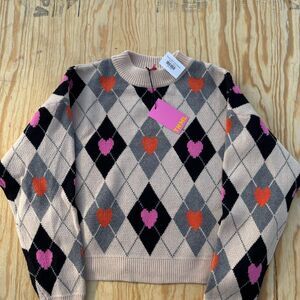 THML Women's Multicolored Heart Sweater